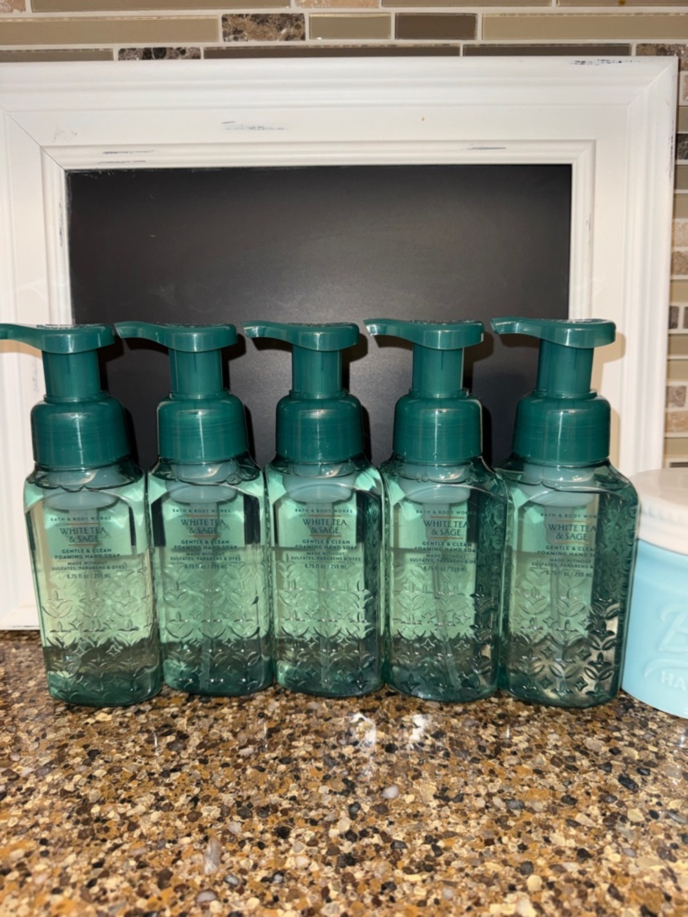 Bath & Body Works White Tea and Sage Gentle Foaming Hand Soap 5 pc